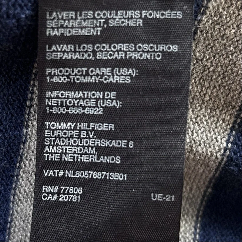 Tommy Hilfiger‎ Sweater Men's Striped Crew Neck Long Sleeve Grunge Skater XL
